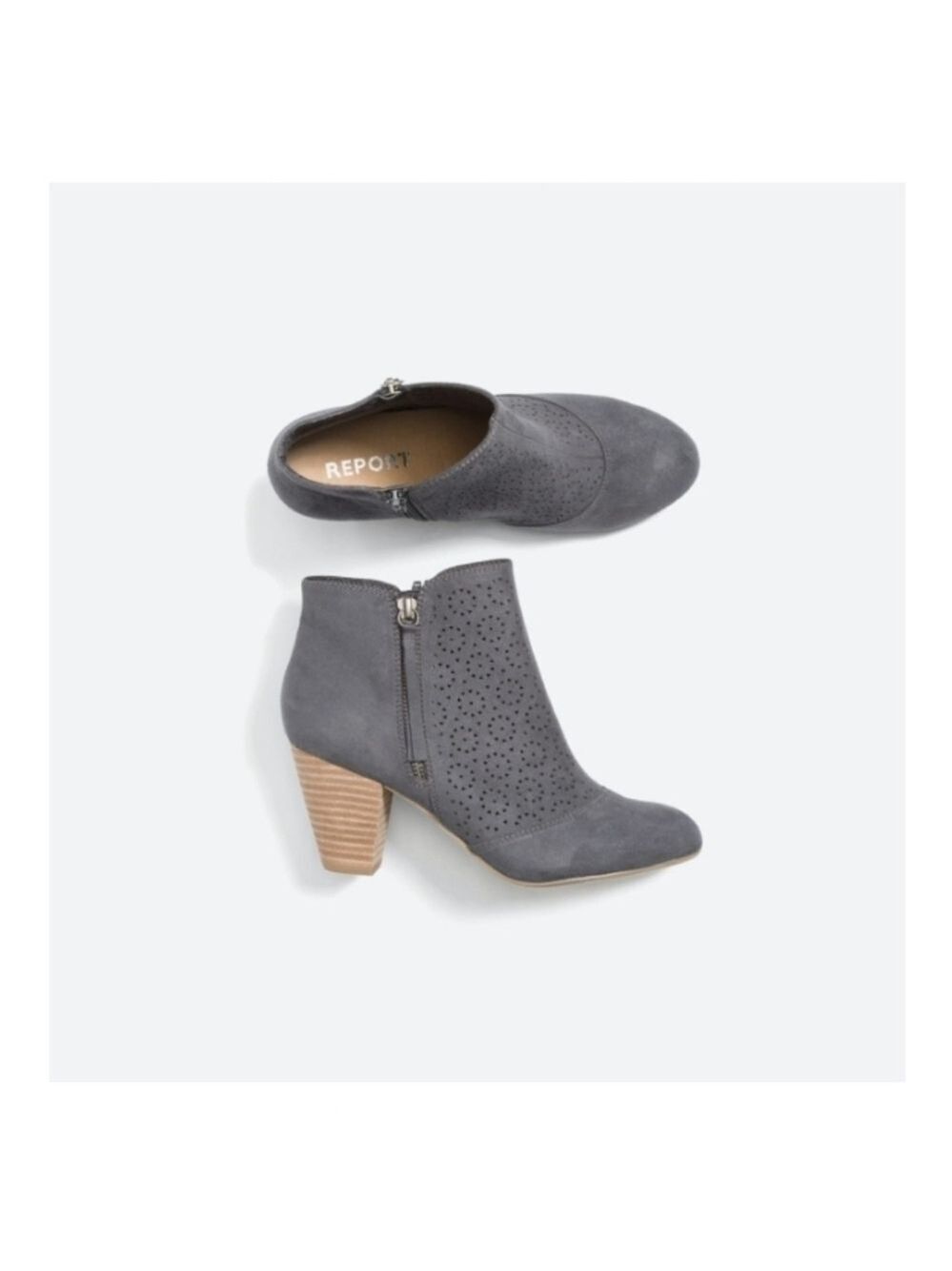 Report Fotwear Merle Faux Suede Perforated Booties